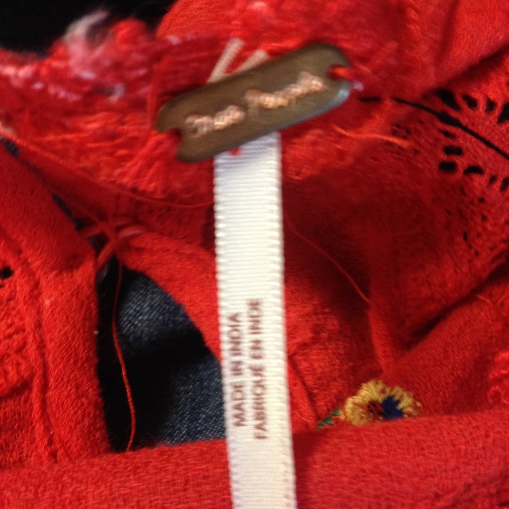 Free People The Amy Embroidered Long Sleeve Ruffl - Picture 4 of 6